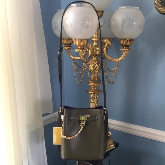Brand New Michael Kors Genuine Leather Olive Hamilton Legacy Messenger Bag Purse - Picture 3 of 16